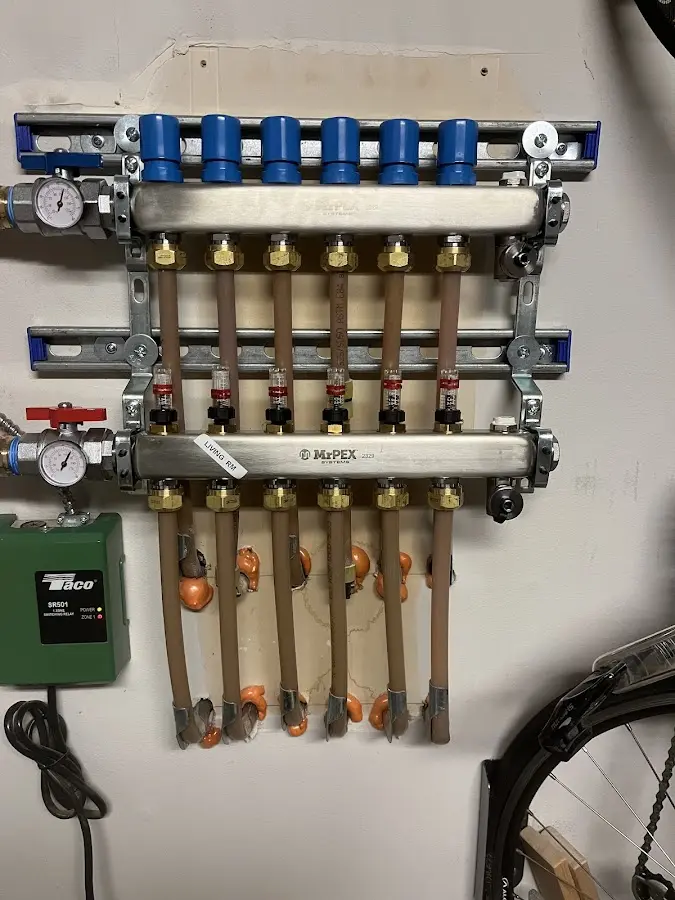 Plumber performing Gas Line Installation at a residential property in Aberdeen